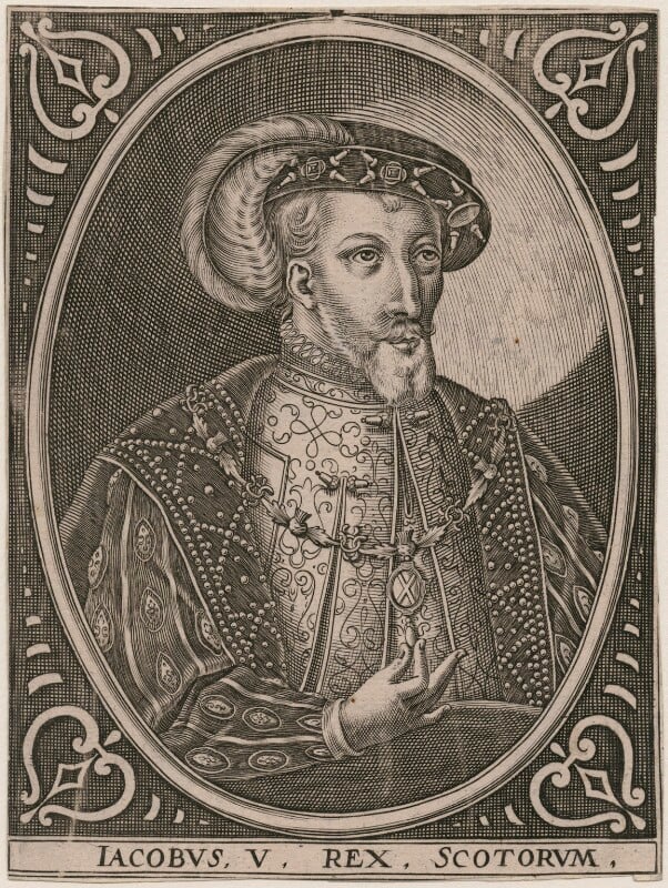 Royal engraving of James Stewart, King of Scotland